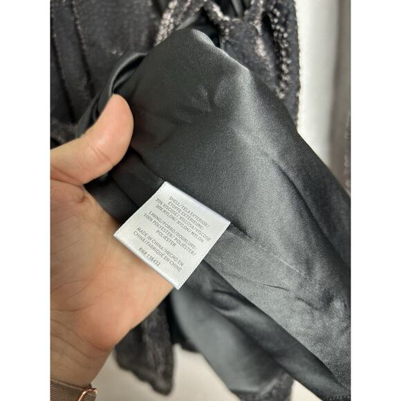 Modcloth Womens Wrap Dress Gray Velvet Long Sleeve V-Neck Size Medium - Picture 9 of 10